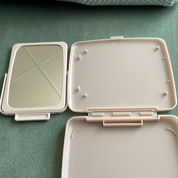 Vintage Mary Kay Travel Baby Pink 2 Side Makeup Mirror Purse Compact Vanity - Picture 5 of 13